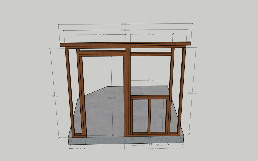 Easy guide to build interior and exterior timber framed walls for a garden room 18 timber framed walls