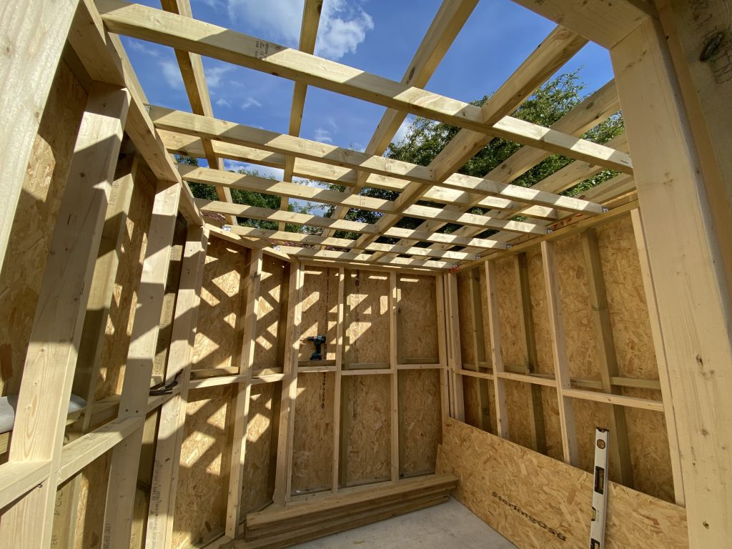 Internal view of the ceiling rafters