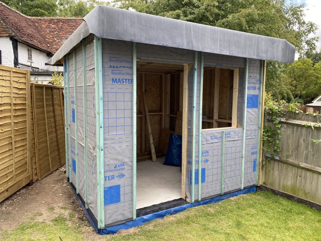 garden room cladding preparation
