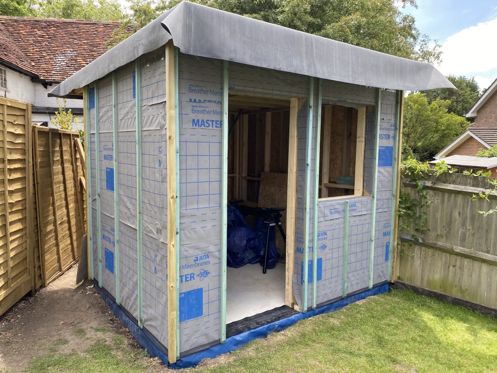 garden room cladding preparation