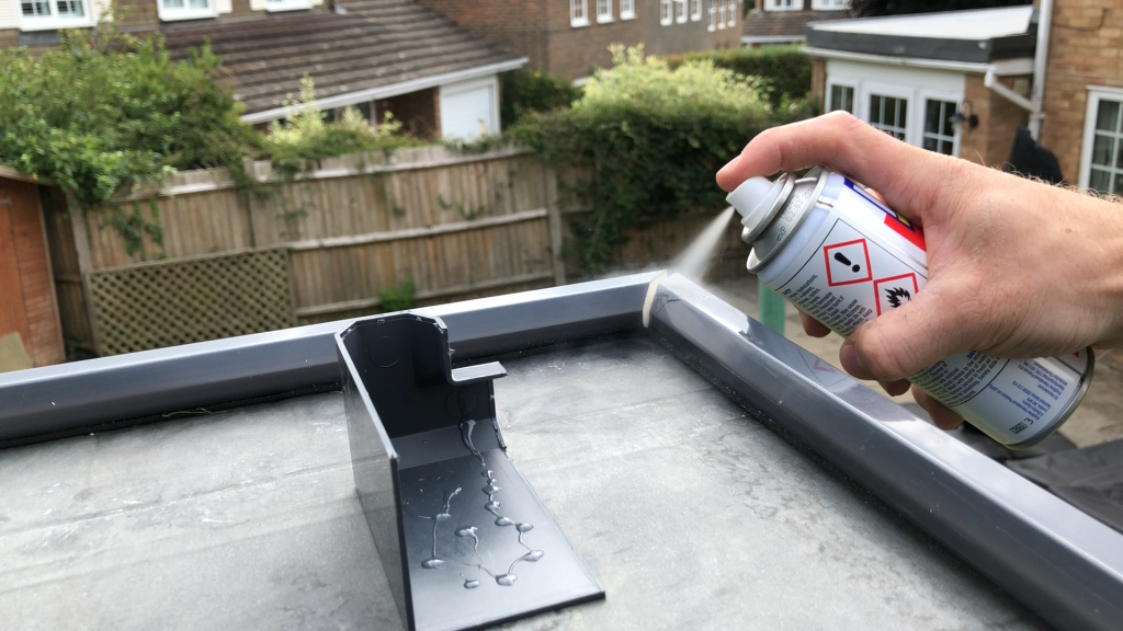 Fixing EPDM rubber roof upstand corner trim